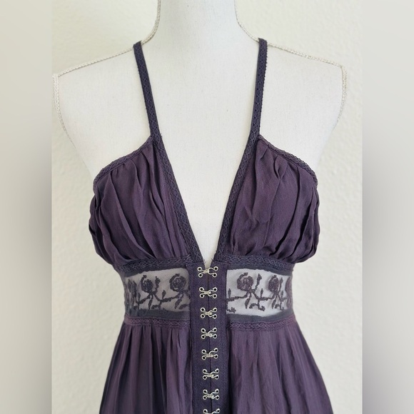 Free People On My Way Maxi Lace Embroidered Dress Size Small - Picture 6 of 14